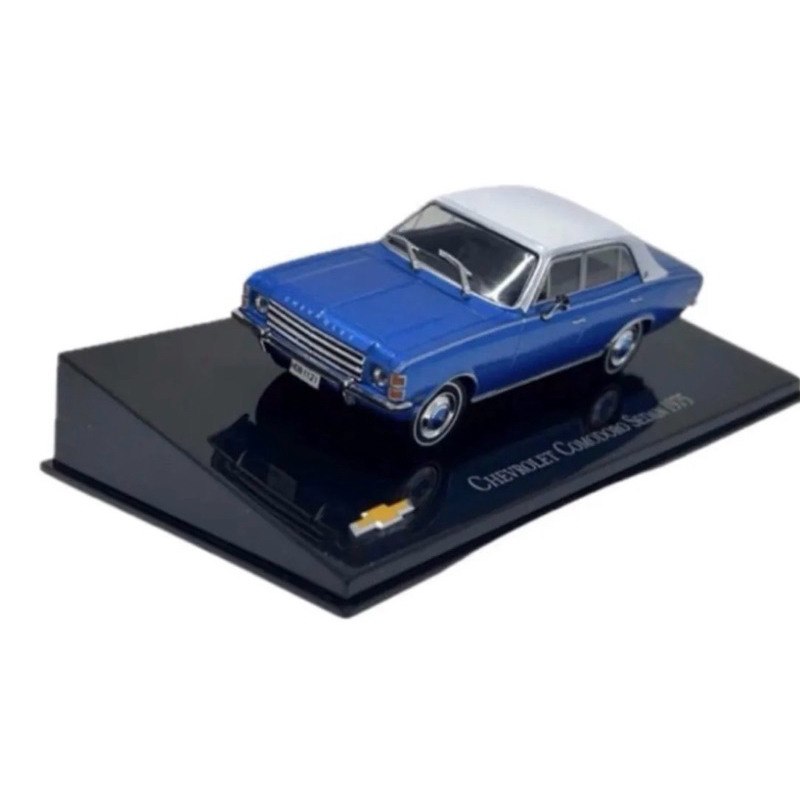 Miniatura Chevrolet Opala Comodoro Sedan 1975 Azul 1:43 Ixo Azul