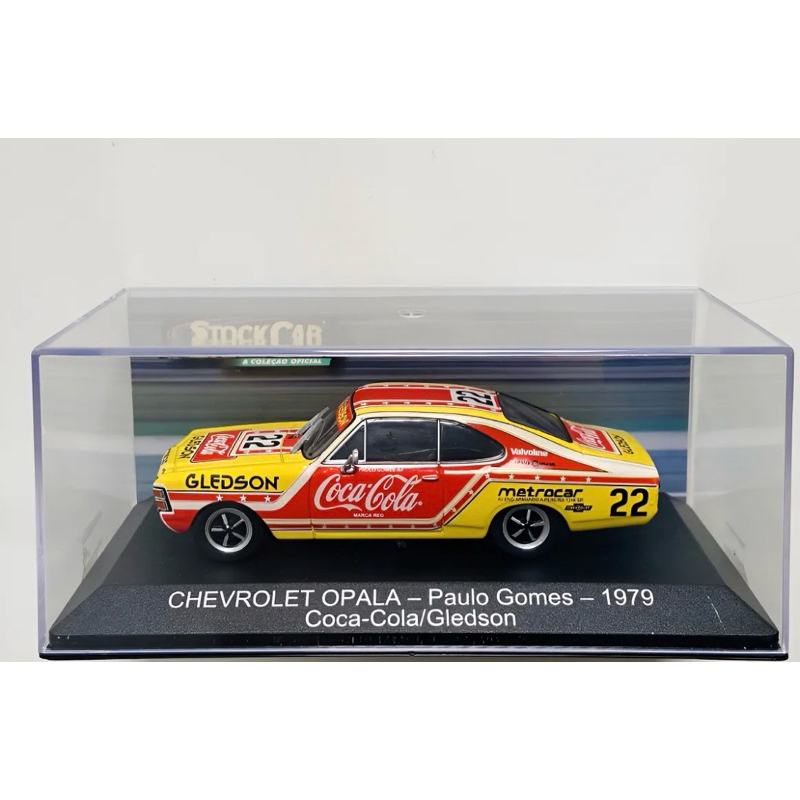 Miniatura Stockcar Chevrolet Opala Paulo Gomes 1979 1:43 Ixo Amarelo