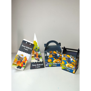 Kit Festa Forsaken Roblox Personalizado 10/50 Peças – Caixas Milk - Pirâmide - Maleta - Canudo com Nome e Idade Infantil