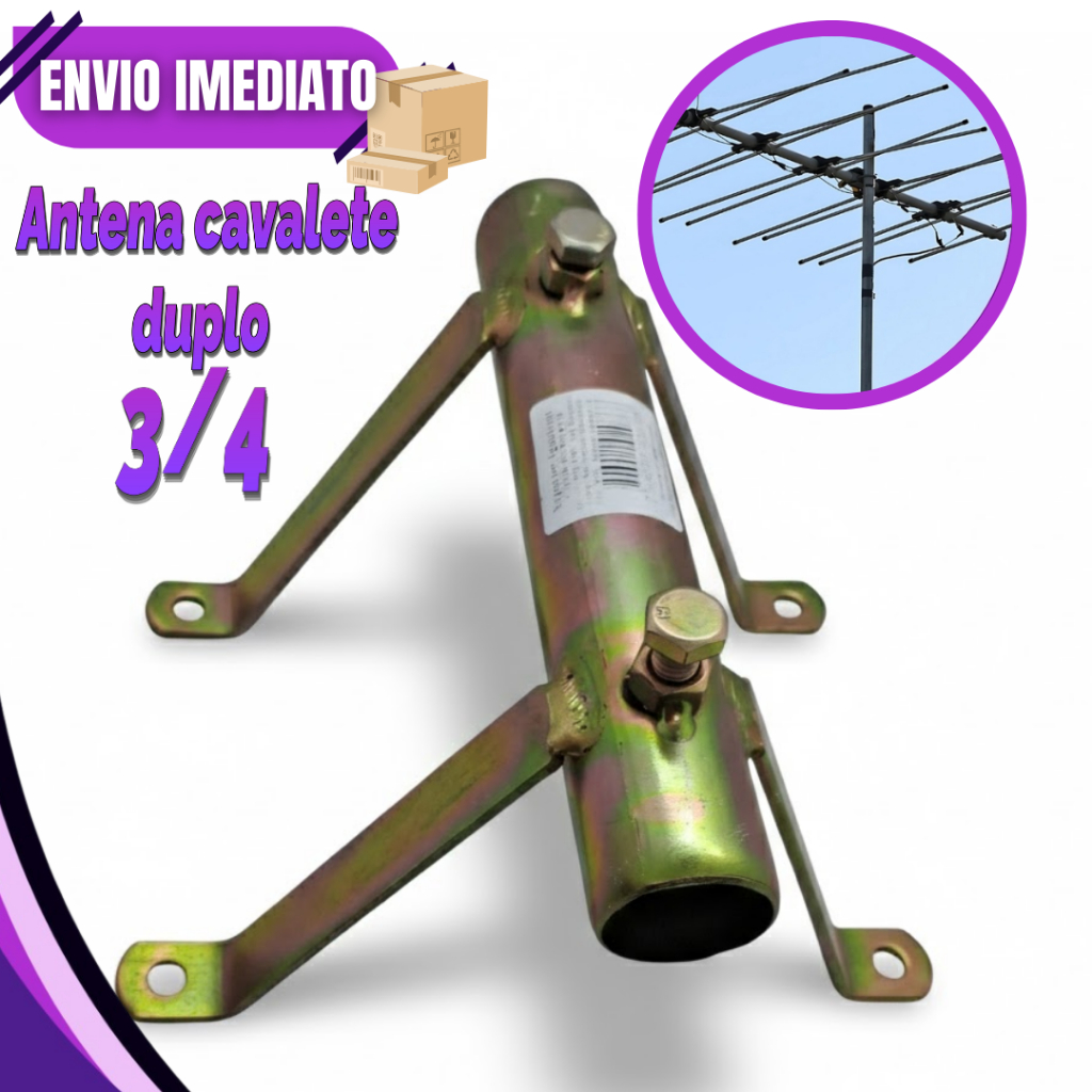 Suporte De Antena Cavalete Duplo 3/4 em Oferta na Shopee