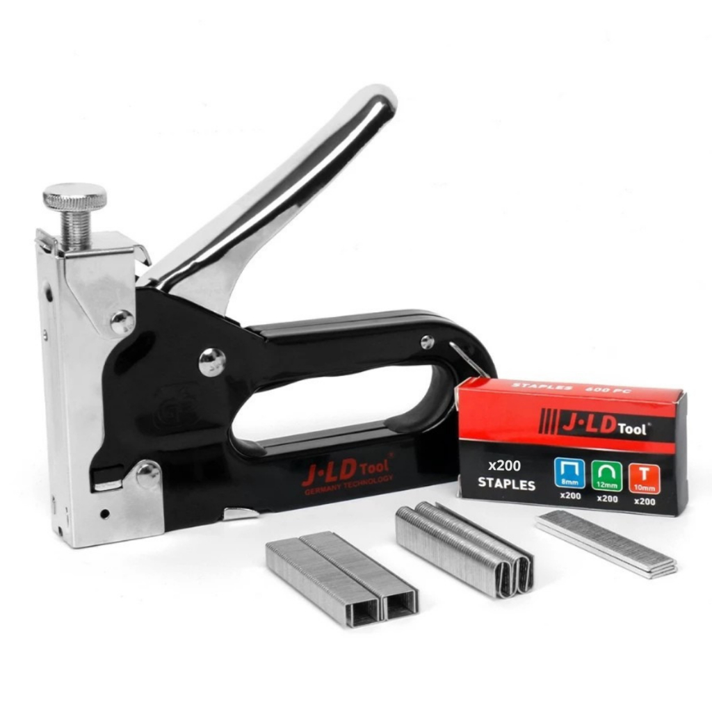 Grampeador Tapeceiro Alta Pressao Profissional + 200 Grampos em Oferta na Shopee