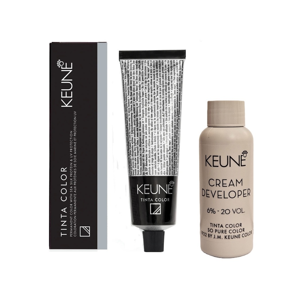 Tinta Coloracao Keune 0/11 Azul Cinza + Developer 20vol