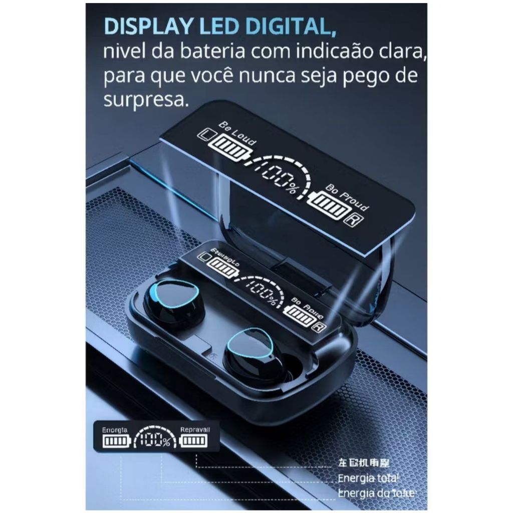 Fone M10 Fone De Ouvido Bluetooth Sem Fio M10 F9 AIR31 Sem Fio Tws Estéreo Power Bank Bluetooth V5.0