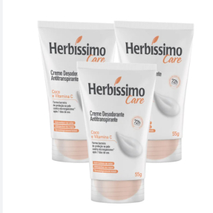 Kit com 3 unidade Creme Desodorante Herbissimo Care