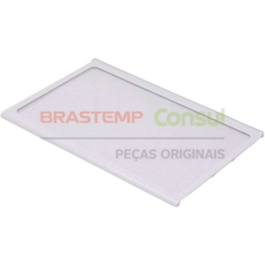PRATELEIRA DE VIDRO REFRIGERADOR BRASTEMP/CONSUL BRM49/BRM47/CRM55/CRM51 W11108178