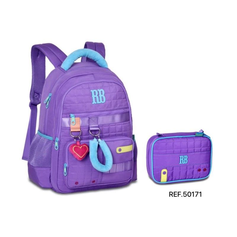 KIT MOCHILA ESCOLAR 50171 REBECCA BONBON RB ORIGINAL ESTOJO BOX