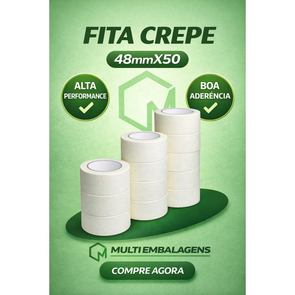 Fita Crepe 48mmX 50Metros - 2un