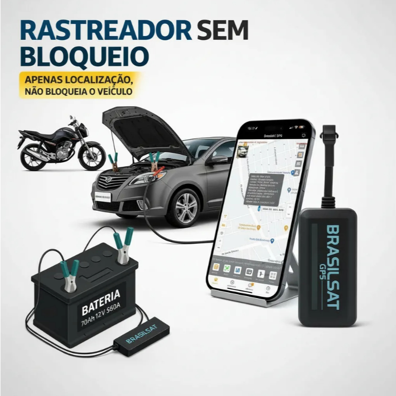 Rastreador Veicular Gps Sem Bloqueador E Chip M2m + Aplicativo em Tempo Real No Celular em Oferta na Shopee