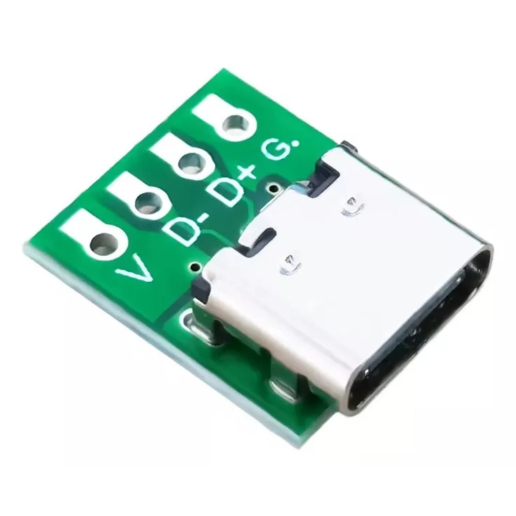 Conector USB 3.1 Tipo C 16 Pinos Módulo Fêmea Para Reparo Eletrônico Qualidade Profissional Placa PCB Resistente Novo Já
