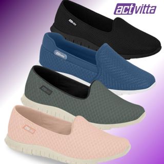Tênis Sapatilha Actvitta Slip Ref 4202 500 Calce Fácil Conforto para  Dia a Dia Estilo Casual e Leve em Oferta na Shopee