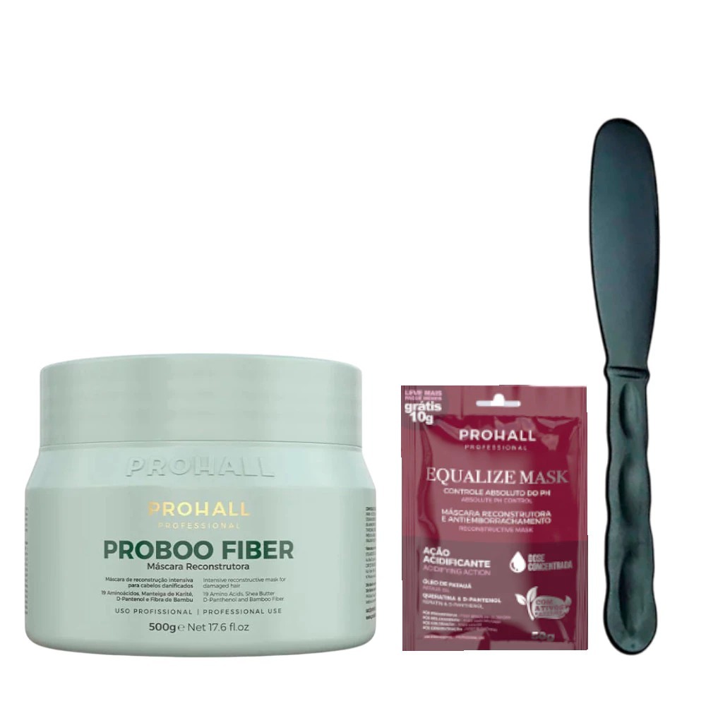 Máscara de Reconstrução Intensiva Proboo Fiber Reconstrução profunda da fibra capilar Prohall 500g