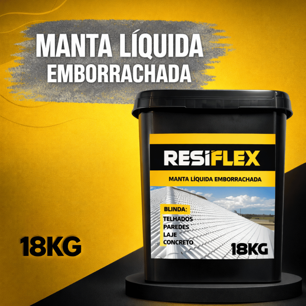 Manta Líquida Emborrachada Resiflex 18KG Impermeabilização Profissional Resistência e Durabilidade