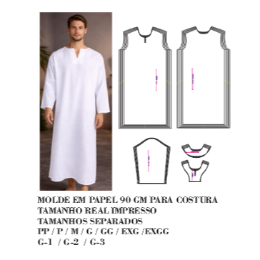 MOLDE,MODELAGEM DE CAPA BECA PARA BATISMO UNISSEX IMPRESSA EM PAPEL 90 GM PARA COSTURA  HSTZ-501