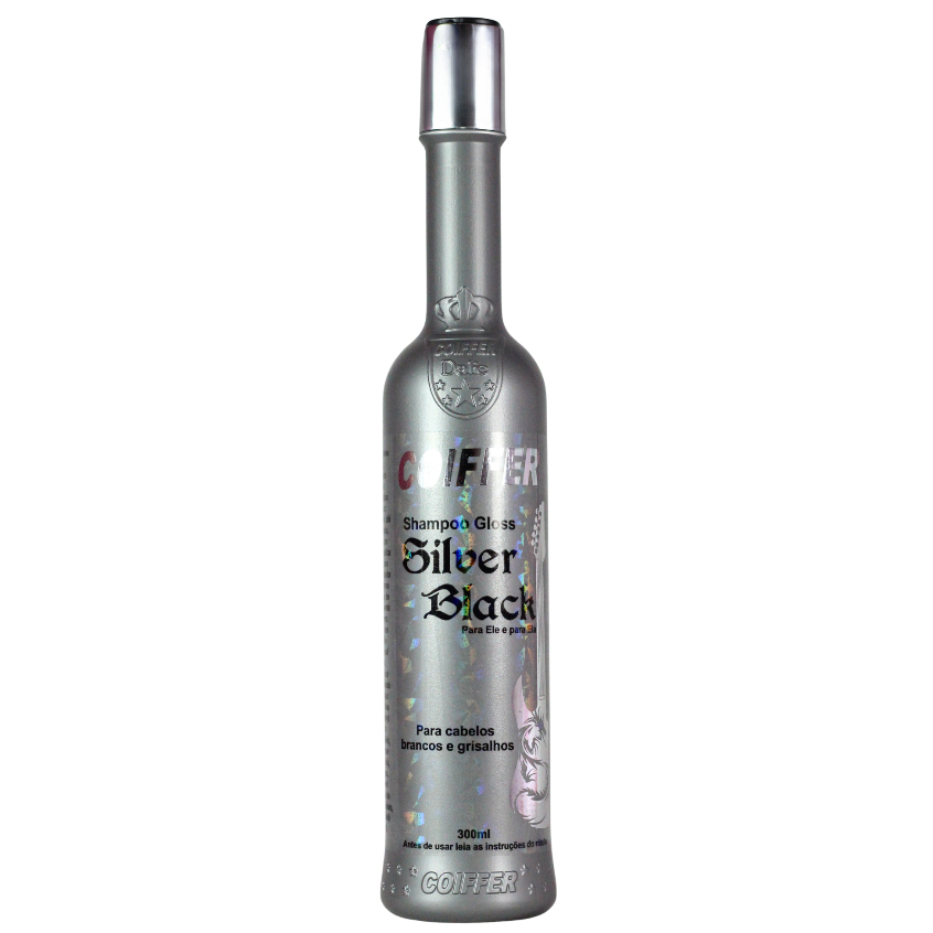Shampoo Gloss Silver Black Coiffer 300ML