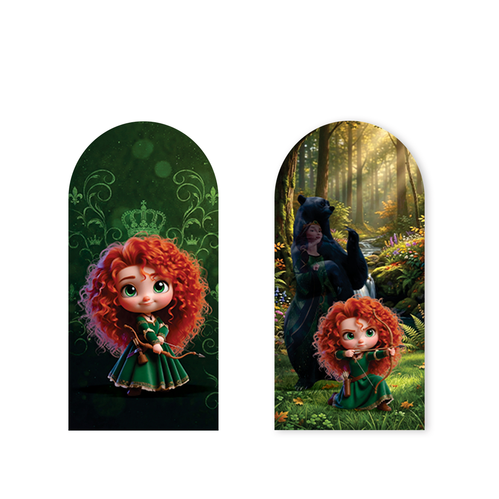 Painel Romano e Painel Retangular Capas Festa Infantil V@lente Princesa Merid@ Veste Fácil Oferta