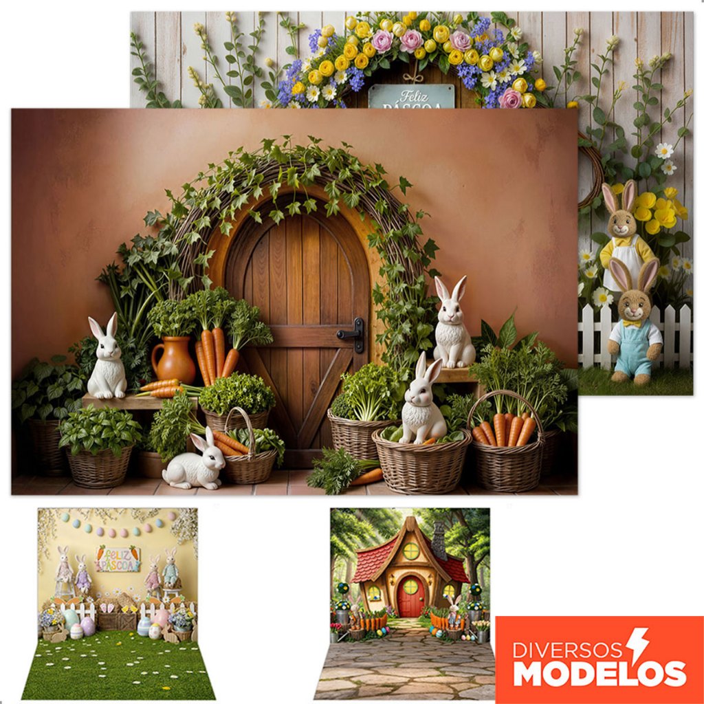 Fundo Fotográfico Páscoa Cenário para Foto Em Tecido Sublimado – Diversos Modelos em Oferta na Shopee
