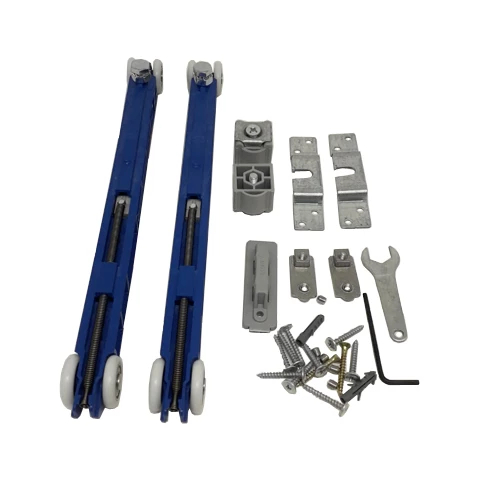 Sistema Porta Correr Convexo 4R JP700 Soft Duplo 40kg Madeira Trilho PFM-612 Joelini Kit Amortecedor
