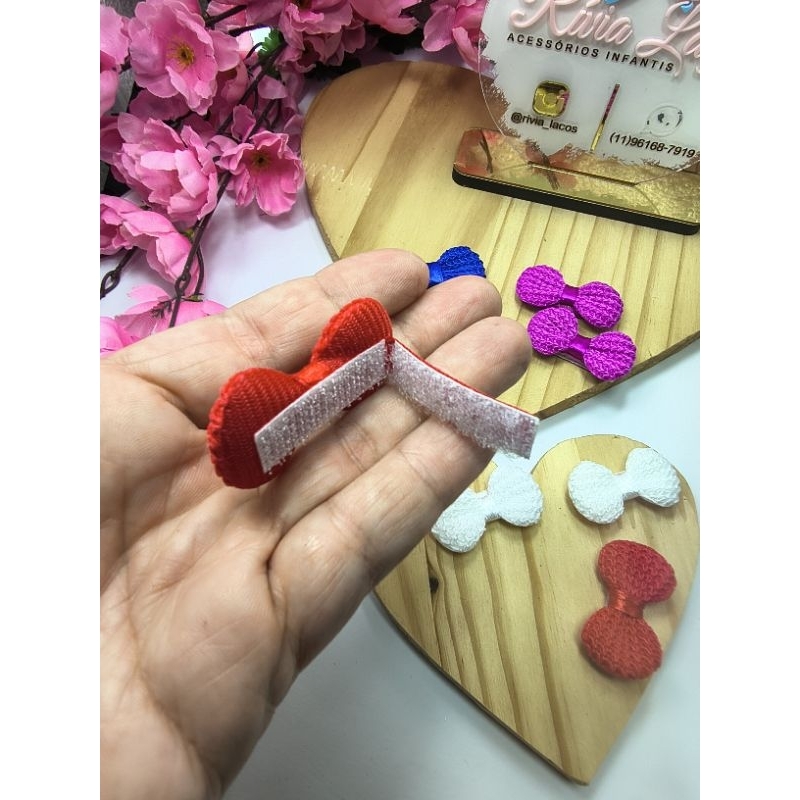 Lacinho crochê RN no velcro em Oferta na Shopee