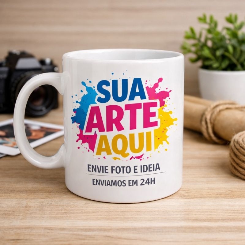 Caneca Personalizada com Sua Arte | Envie Foto no Chat da Shopee | Produção em 24h