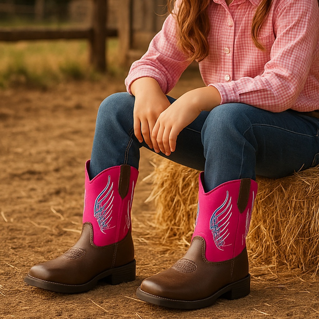 Bota Texana Infantil Feminina – Estilo Country Linda e Confortável