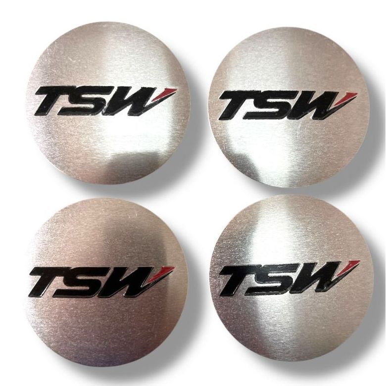 Jogo com 4 Emblema Logo Adesivo Roda Tsw 58mm