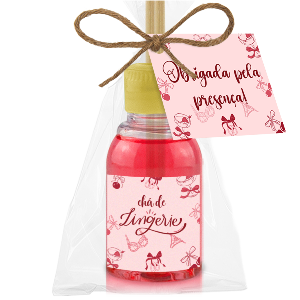Kit 10 | 20 | 30 Lembrancinhas Aromatizadores 30ml - Chá Lingerie | Noiva | Madrinhas | Despedida de Solteira em Oferta na Shopee