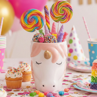 Centro de Mesa Cachepó Unicórnio  Decoração Festa Infantil Menina Lembrancinha Pronta Entrega em Oferta na Shopee