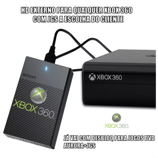 Hd Gamer externo para Xbox 360 BLOQUEADO,/RGH/JTAG/EXPLOIT/LT/LT2.0/LTU em Oferta na Shopee