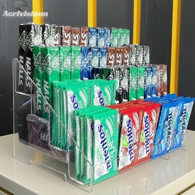 ORGANIZADOR ACRILICO EXPOSITOR PARA ESMALTE E DOCES-DISPLAY BALCÃO TRANSPARENTE em Oferta na Shopee