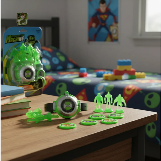 Relógio Ben 10 Omnitrix Lançador De Disco com Som, Luz e Bonecos