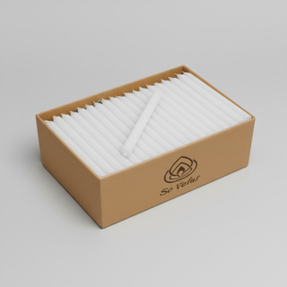 Caixa 100 Velas Palito Branca Numero 9 Parafina 3 Kilos Atacado 18cm Queima Uniforme Parafina Pura Branca em Oferta na Shopee