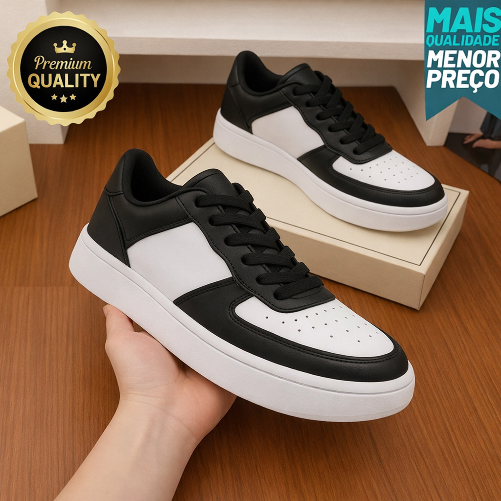 Tênis Casual Masculino de Alta Qualidade – Solado Macio e Ótimo Acabamento 34 ao 43 - Promoção