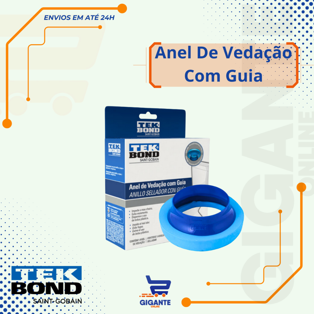 Anel de Vedação c/ Guia para Vaso Sanitário - TEKBOND em Oferta na Shopee