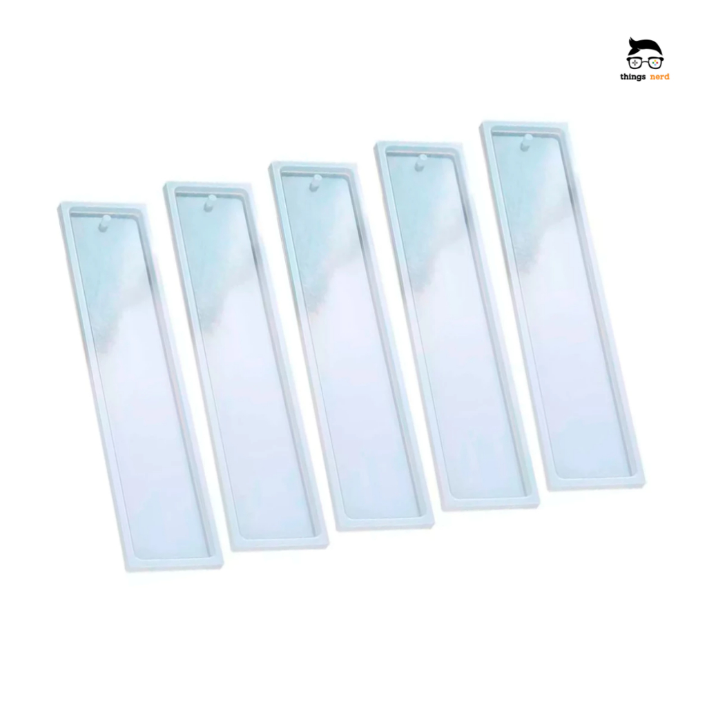 Kit 5 Forma Molde Marca-Páginas Com Furo Médio Tamanho M 14cm Marcador Livro Liso Paleta Artesanato em Oferta na Shopee