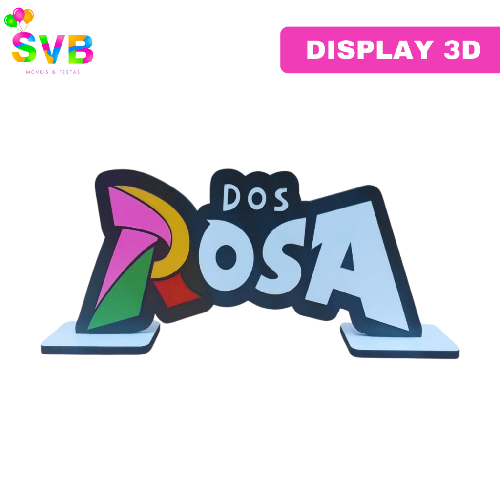 Displa Festa Placa Dos Rosas Decoração Aniversário Infantil Centro de Mesa