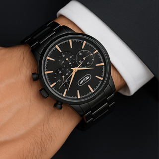 Relogio Masculino de Luxo estiloso Analógico Aço Inoxidável Cronógrafo em Oferta na Shopee