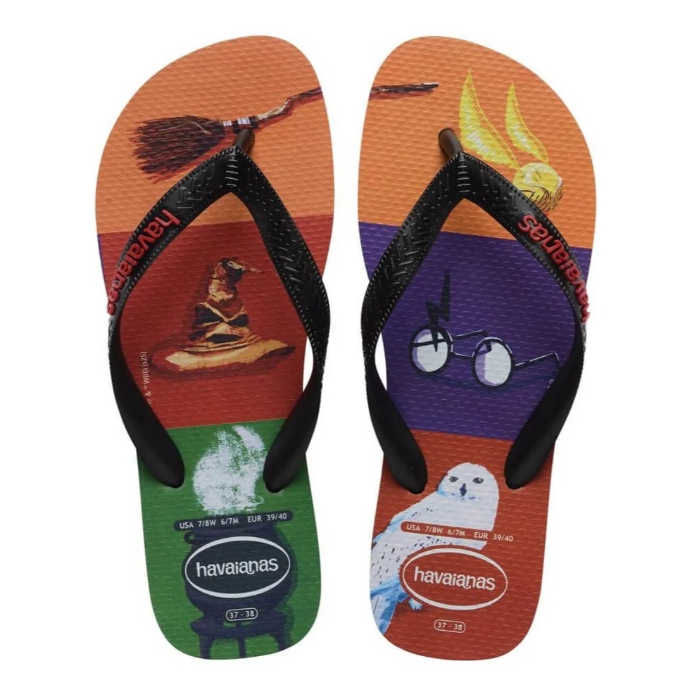 Chinelo Havaianas Harry Potter Preto ou Bege Unissex Original em Oferta na Shopee