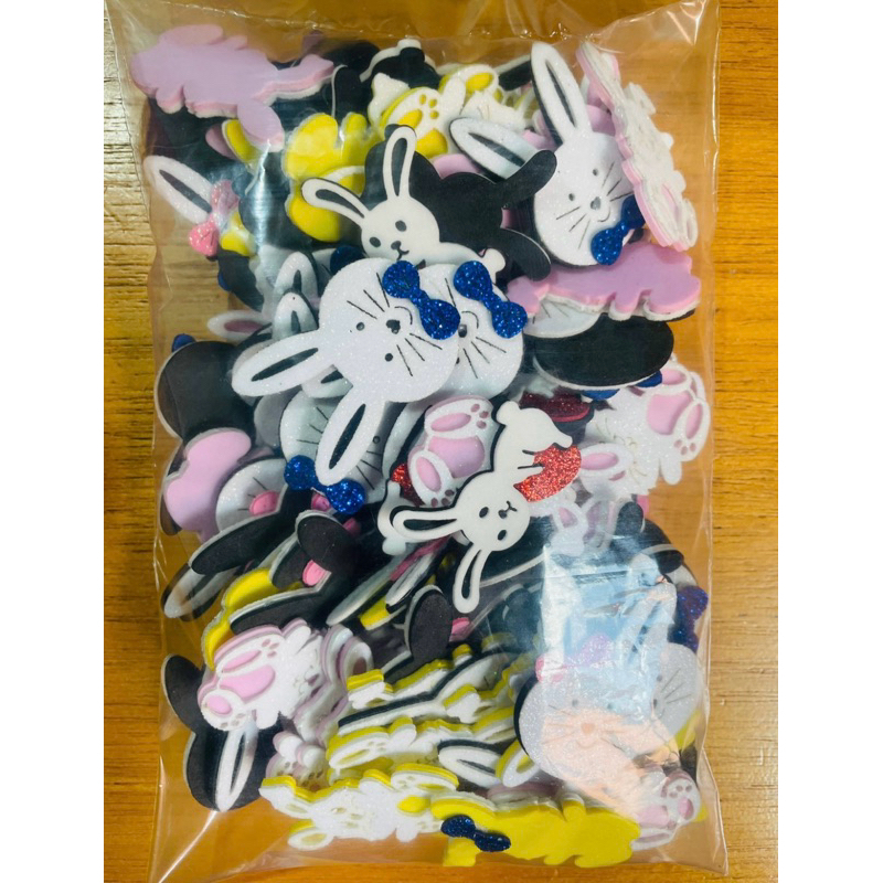 100 Peças - Apliques Em Eva sortido (páscoa/coelhos) em Oferta na Shopee