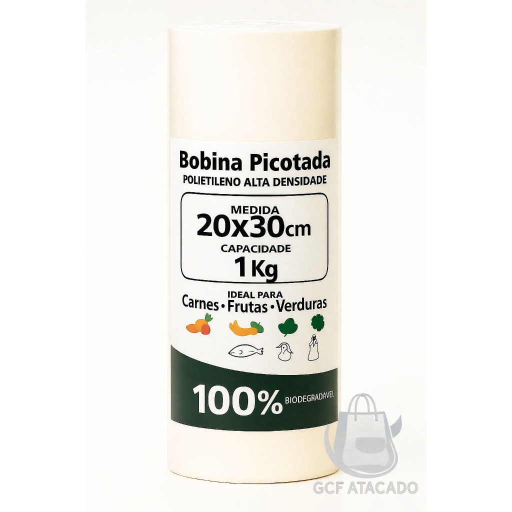 Saco Plástico Transparente 20x30cm 500 Sacos Bobina Picotada Embalagem Comércio Uso Diário