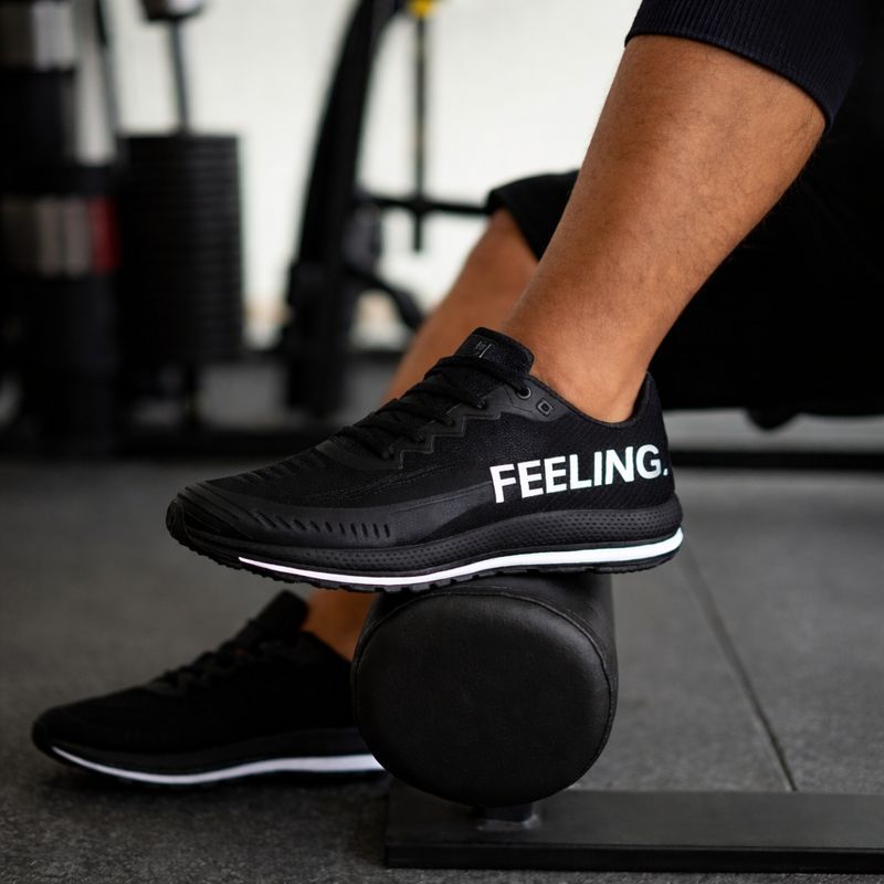Tenis Feminino Academia Original FELLING Escolar Corrida Caminhada Lançamento Preto Pink Branco