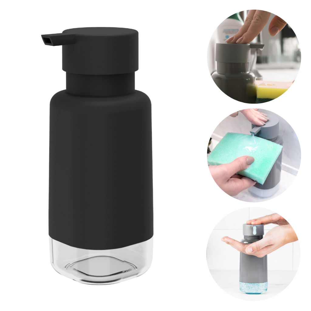 Dispenser de Detergente Premium 500ml Visor Transparente Porta Sabonete Liquido Pia Banheiro Cozinha em Oferta na Shopee