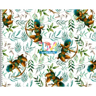 Tecido OXFORD estampado digital - Oxóssi - Oke Arô - Caboclo - Cabocla em Oferta na Shopee