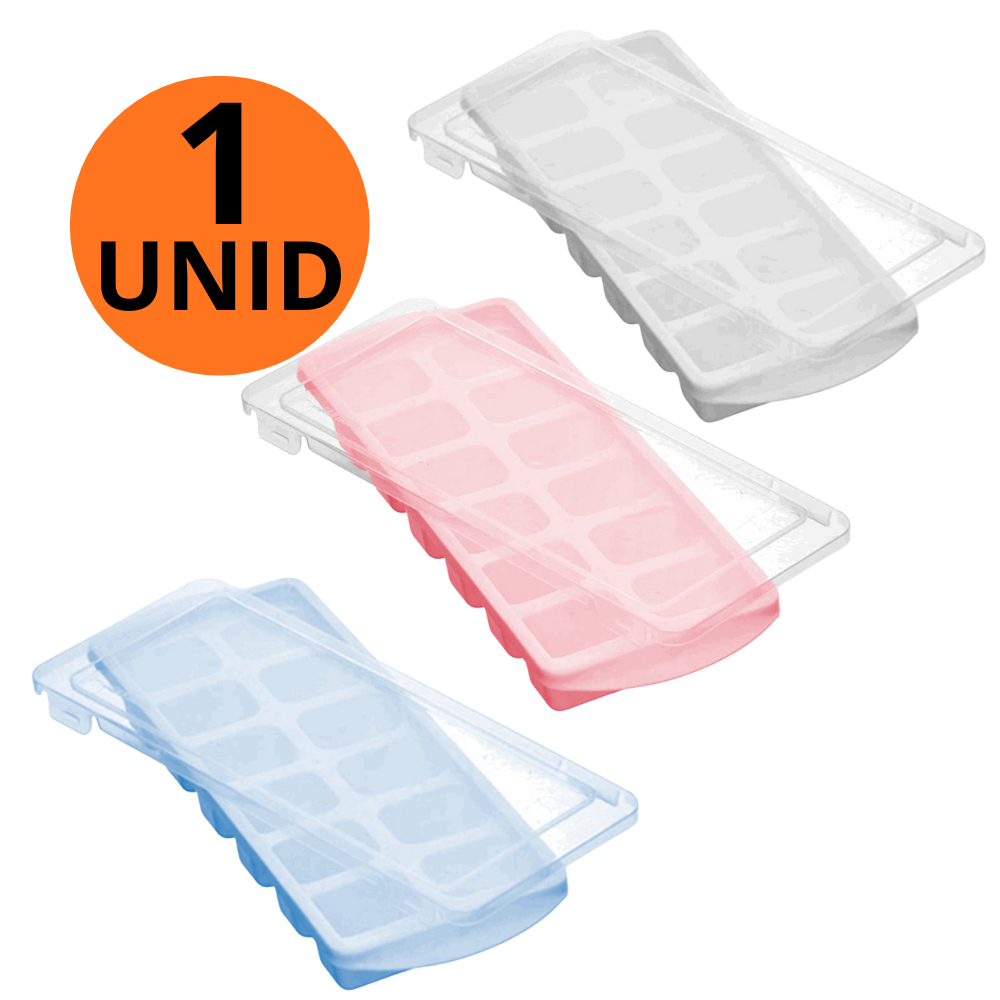 Forma de Gelo Com Tampa Antiodor Transparente Para 12 Cubos 5567 em Oferta na Shopee