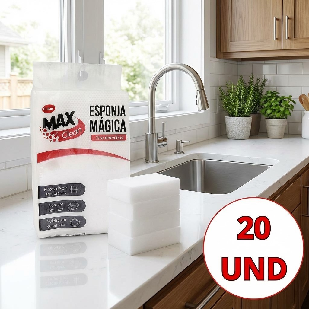 Kit Esponja Mágica Melamina Bucha Tira Mancha Desengordurante Limpeza Multiuso Limpeza Profunda em Oferta na Shopee