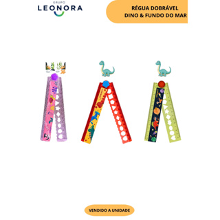 RÉGUA DOBRÁVEL FUNDO DO MAR & DINO- LEO&LEO em Oferta na Shopee