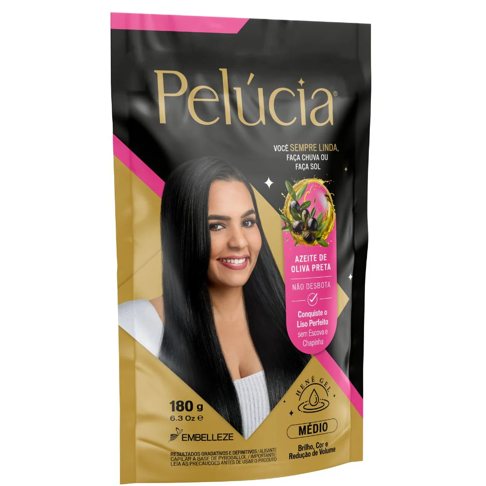 Alisante Henê Gel Pelúcia Médio Pouch 180g Embelleze - 1 Unidade em Oferta na Shopee