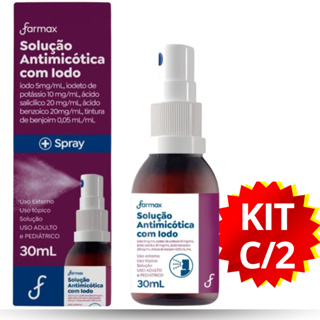 KIT COM 2 ANTIMICÓTICO COM IODO FARMAX SPRAY 30ML – AÇÃO RÁPIDA CONTRA FUNGOS em Oferta na Shopee