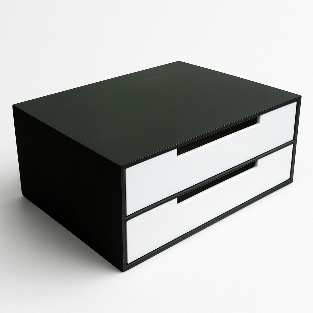 Suporte Monitor Mesa MDF com 2 Gavetas Porta Notebook Organização Escritório