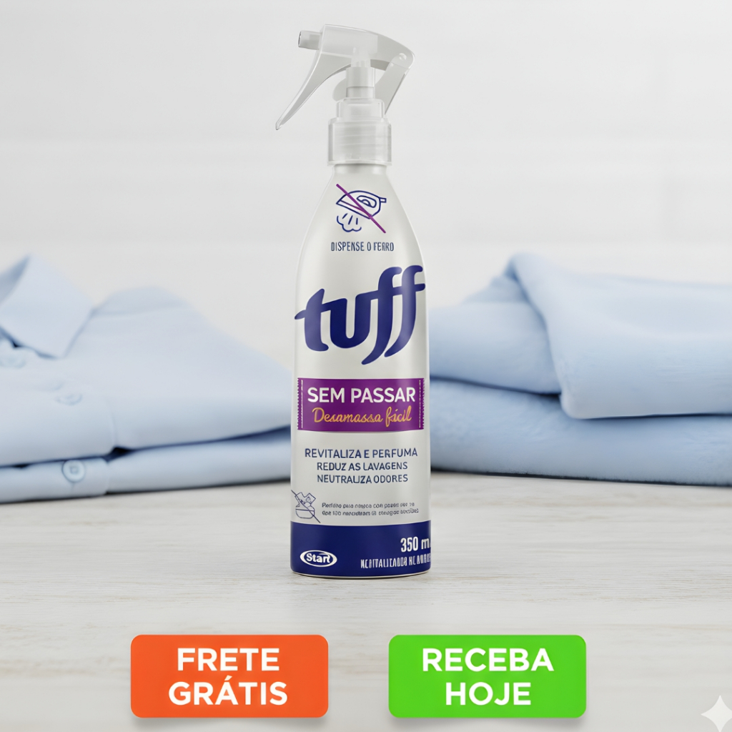 Tuff Sem Passar Desamassa Fácil Roupas Spray Perfuma Neutraliza Fim do Ferro de Passar