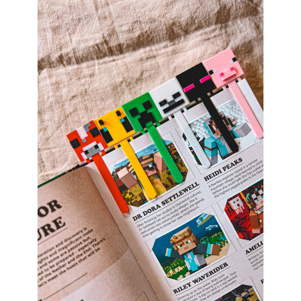 [EXCLUSIVO] Marcador de Pagina COLECAO MINECRAFT Bookmark Marca Pagina Impressao 3d